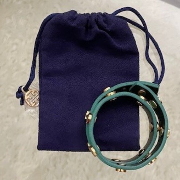 Tory Burch Cole Enamel Logo Double Wrap Bracelet - Picture 3 of 5